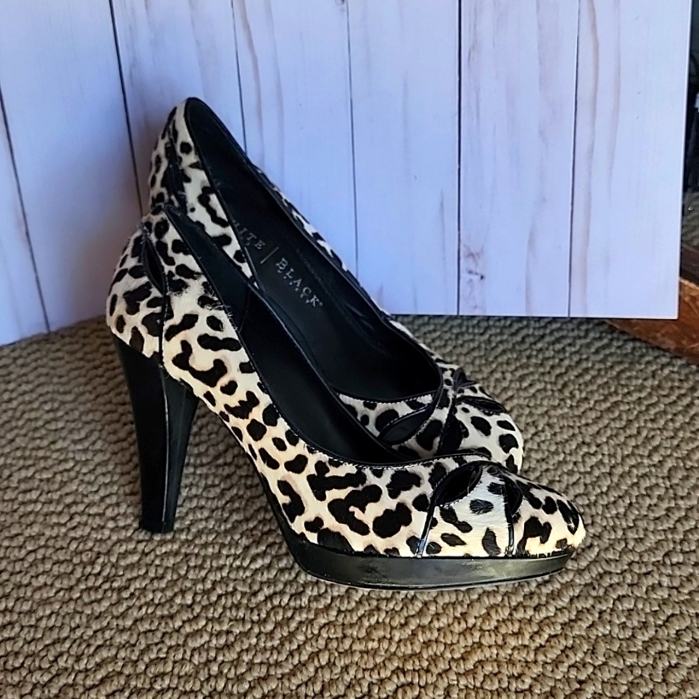 White House Black Market Leopard Heels size 8.5 - Picture 5 of 5